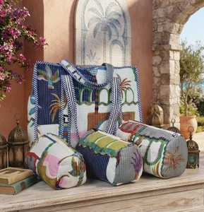 Bohemian Handmade Embroidered Canvas <b>Tote</b> <b>Bag</b> <b>with</b> Block Print Winter Zipper Closure Water Resistant Open Top Shopping <b>Bag</b> - Product Image 3