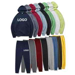 Conjunto de Chándal Personalizado para Hombre |   Sudadera con Capucha y Pantalones Deportivos Casuales de Estilo Urbano |   Ropa Deportiva de Corte Holgado - Product Image 1