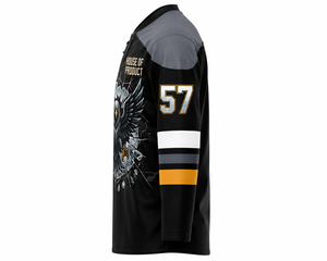 Maillots de hockey sur glace personnalisés 100% polyester sublimés, à séchage rapide, fabricant et fournisseur de maillots de sport d'équipe - Product Image 5