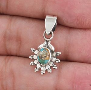 Colgante de Turquesa y Cobre Natural Vintage al por Mayor, Fabricante de Joyería de Plata de Ley 925, Precio de Fábrica al por Mayor - Product Image 1