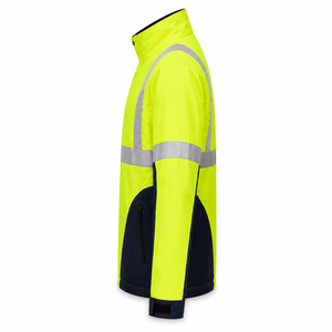 Veste de sécurité réfléchissante haute visibilité, résistante à l'eau, jaune, vert, marine, veste de travail logistique, vente en gros personnalisée, veste pour hommes 300D Shell - Product Image 4