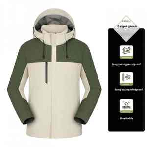 Veste polaire pour homme, coupe-vent, imperméable, avec logo personnalisé, épaisse, détachable, pour la montagne, le ski - Product Image 2