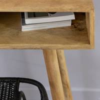 Table console Vandana Elara Vertex avec rangement en bois de manguier