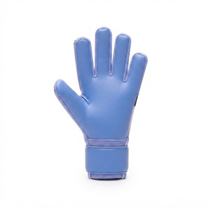 Gants de gardien de but de football à impression par sublimation bleue avec fermeture auto-agrippante, en PU respirant, protection complète des doigts, unisexe - Product Image 4