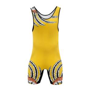 Singlet de Lucha Libre de Alta Elasticidad con Logotipo Personalizado, Sublimado, para Hombre, Uniforme de Equipo Resistente - Product Image 1