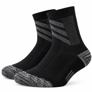 Chaussettes de sport athlétiques durables à compression confortable pour mollets larges, en tricot rayé fin, idéales pour la course estivale - Product Image 5