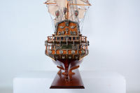 T190 OMH San Felipe Handgefertigtes Nautisches Modellschiff Bemaltes Zedernholz Tischdekoration 142,2Lx40,6Bx128,3H cm
