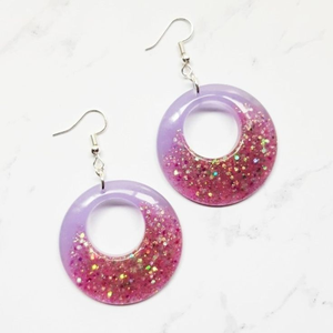 Pendientes de Resina Clásicos de Diseño Único, Accesorios de Moda de Arte Moderno con Patrones de Flores Oceánicas para Manualidades - Product Image 3