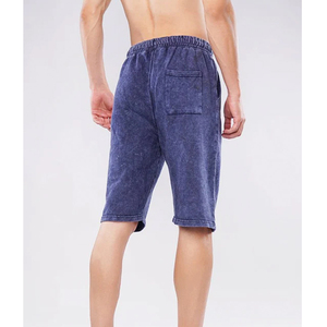 Shorts pour hommes de haute qualité, délavés, effet soleil, style vintage, streetwear, déchirés, en tissu épais, délavés à l'acide - Product Image 2