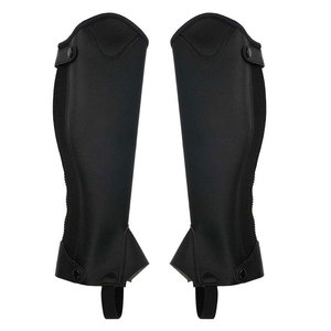 Wholesale Custom Genuine Leather Case <b>Half</b> <b>Chaps</b> High Quality Soft Cowhide Equestrian Horse Riding Leg LHC-0023 - Product Image 3