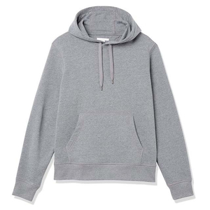 Sweat-shirt à capuche gris pour homme, coupe classique, en coton French Terry, pull décontracté avec poche avant, sweat à capuche tricoté pour l'hiver, streetwear - Product Image 4