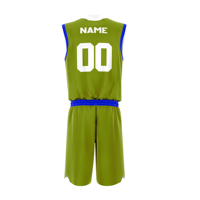 Set Seragam Jersey dan Celana Pendek Basket Musim Panas Ukuran Besar Unisex Pria dengan Nama Tim yang Dapat Disesuaikan, 100% Poliester, Bernapas