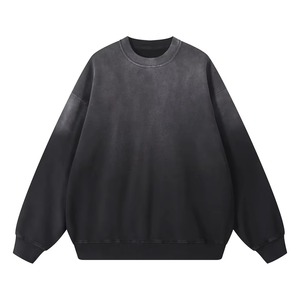 เสื้อสเวตเชิ้ตคอกลมทรงโอเวอร์ไซส์ ผ้าถัก สีพื้น สไตล์ลำลอง สำหรับผู้ชาย ใส่ได้ในฤดูใบไม้ร่วง ผลิตจากโพลีเอสเตอร์ 100% - Product Image 1