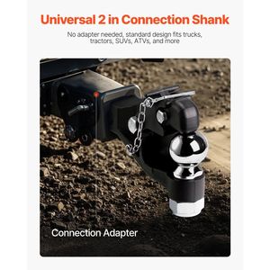 Embout d'attelage de récepteur de 2 pouces avec anneau de lunette pour 2.5 à 3 pouces Capacité de 20000 lb Accessoires de camion - Product Image 3