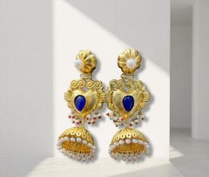 Vintage Brass Gold Plated <b>Chandelier</b> Earrings with <b>Crystal</b> Rhinestone Geometric Shape Women Gift Jewelry - Product Image 6