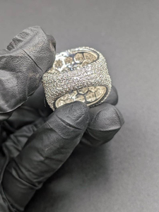 Bague personnalisée en moissanite avec nom, bague signet carrée pavée, bijoux hip-hop personnalisés, bague de luxe tendance, cadeau - Product Image 6