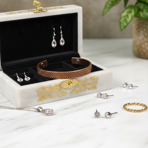 Handcrafted Pure Copper <b>Magnetic</b> <b>Therapy</b> Cuff <b>Bracelet</b> - Textured Dot Pattern Adjustable Open Bangle for Women - Product Image 2