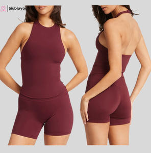 Top Deportivo de Yoga para Mujer, Alta Elasticidad, Secado Rápido, Ajustable, Estilo Halter, Sin Costuras - Product Image 6