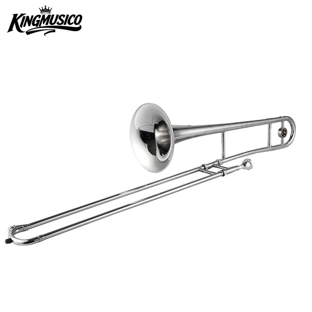 Professional Bb Tenor Trombone Nickel Plated Brass Slide Trombone Musical Instrument With Case OEM