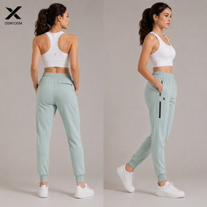 Pantalon de jogging technique pour femme X Sports City, avec cordon de serrage, poches latérales, coupe décontractée, longueur intégrale, mélange de spandex et de polyester, idéal pour l'automne - Product Image 2