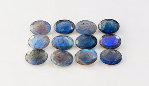 Piedra de labradorita natural de calidad AAA, labradorita facetada de forma ovalada de 14*10 mm, gema de labradorita para la fabricación de joyas. - Product Image 2