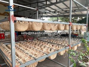 Best Selling HALF MOON WICKER WALL HOOK Eco Friendly WICKER <b>HANGING</b> <b>SHELF</b> for Kids Room Nursery Decor Vietnam Handicraft - Product Image 5