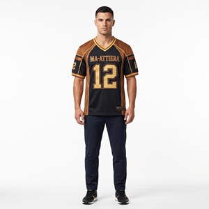 Men's Black Gold American Football <b>Jersey</b> Custom Number Print <b>Sports</b> <b>Jersey</b> Activewear <b>Sports</b> Clothes Wholesale - Product Image 1