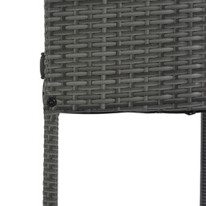 Set da Bar in vimini da giardino da 5 pezzi con piedini antiscivolo con corda fissa rimovibile in legno di Acacia tavolo con altezza da Bar - Product Image 2