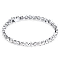 Bracelets tennis REYES en argent sterling 925, moissanite couleur D VVS, plaqués or blanc 14K et rhodium, bijoux fins, très demandés