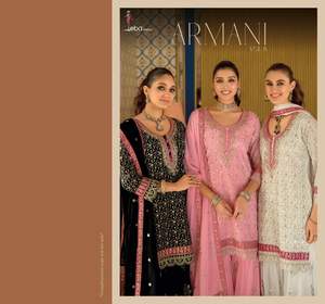 Traje Sharara Salwar de Georgette Real Premium con Bordados, Elegante Atuendo Étnico Listo para Usar para Bodas, Festivales y Fiestas - Product Image 2