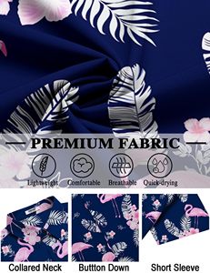 Chemises de plage élégantes pour hommes, mode estivale, imprimées, hawaïennes, décontractées, en coton et lin, à manches courtes, boutonnées, pour les vacances - Product Image 6