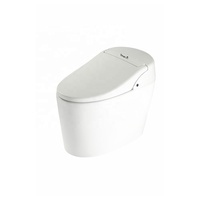 WC intelligent TREVI ALB-R14605 en plastique, à poser au sol, avec pulvérisation verticale, soin hygiénique féminin et faible consommation d'eau
