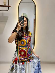 ผ้ามัสลินคอตตอนมาเลย์ งานปักกระจกสวยงาม งานปักดิ้นทองคำ งานลูกไม้ซารี ยาวถึงพื้น แห้งเร็ว ไม่ยับ ป้องกันแสงแดด - Product Image 3