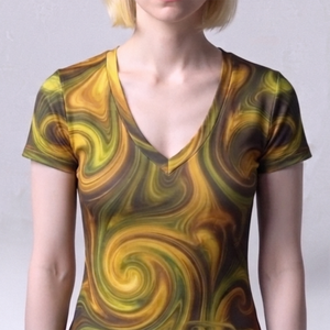 Camisetas de entrenamiento de tela fresca, tela suave al tacto, material elástico y moderno, camisetas de entrenamiento de tela popular para mujer - Product Image 4