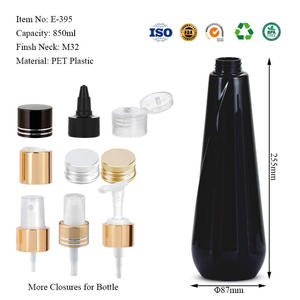 Screen Printed Gold Stamp PET Plastic 850ml Custom Color Lotion Pump Sprayer Bottle <b>Shampoo</b> Conditioner Custom Hair Care - Product Image 2