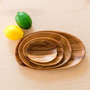 Platos de madera de acacia natural sostenible al por mayor, platos de madera y juego de platos para cenar, MOQ bajo - Product Image 3
