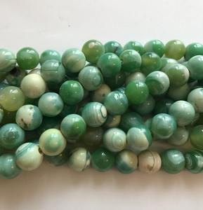 Cuentas Redondas de Ágata Verde Natural, Cuentas Sueltas para Joyería, Venta al por Mayor - Product Image 3