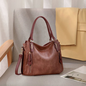 Leather <b>Women</b> Shoulder <b>Backpack</b> Handbag Two Straps Zipper Closure Waterproof High Quality New Design Fashion Purse Durable <b>Large</b> - Product Image 6