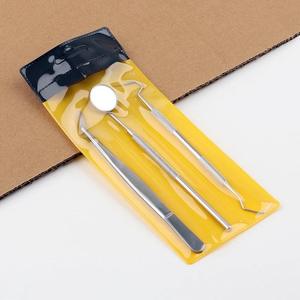 SHAHZIK INTERNATIONAL Juego de 3 Instrumentos Dentales: Espejo, Sonda y Pinzas de Acero Inoxidable con Agarre Ergonómico Ecológico y Turbina - Product Image 1