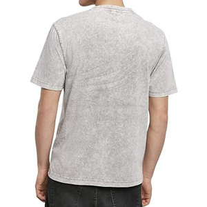 T-shirts délavés à l'acide pour hommes 100% coton respirant, vêtements décontractés d'été de haute qualité - Product Image 4