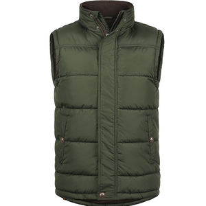 Gilet matelassé sans manches pour homme, décontracté, respirant, résistant à l'eau, écologique, séchage rapide, col rond, fermeture éclair, vêtement d'extérieur chaud pour l'hiver - Product Image 3
