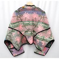 Veste matelassée patchwork faite à la main, manches longues, en coton, automne, détails brodés vintage, longueur courte, pour femme