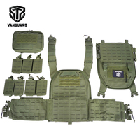 Gilet tactique OEM en polyester 1000D découpé au laser avec système Molle à dégagement rapide et trois pochettes