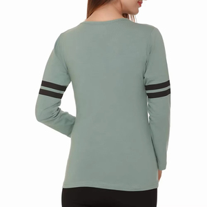 Nouvelle arrivée, t-shirt pour femme à manches longues, matière respirante, best-seller, t-shirt décontracté oversize pour femme, vêtements de sport - Product Image 5