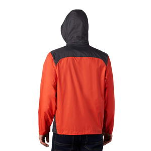 Custom Logo Front Men's Waterproof Windbreaker Eco-Friendly Lightweight Breathable Canvas Winter Hooded <b>Coat</b> - Product Image 2