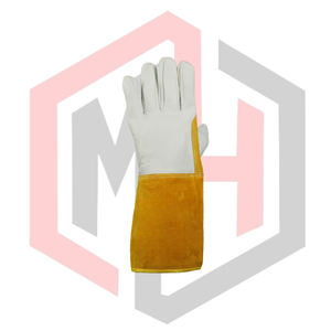 Gants de soudage TIG renforcés en cuir de chèvre, gants de travail robustes et durables, résistants aux déchirures, anti-coupures, anti-chaleur, anti-statiques, ignifuges - Product Image 3
