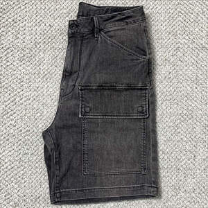 Pantalones Cortos de Mezclilla Sólidos de Estilo Urbano para Verano, de Secado Rápido, Vintage, Desgastados, Lavados con Ácido, Unisex, con Bolsillos, 100% Algodón - Product Image 2