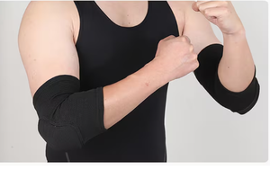 HAWK SPORTS INDUSTRIES Breathable Elbow Support Sleeve Adjustable Hook Loop Closure Unisex Sports Protection for Fitness - Product Image 5