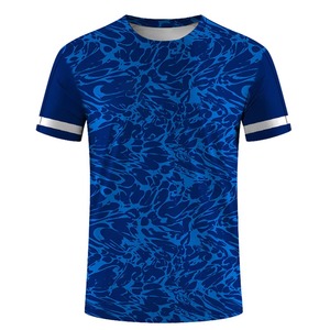 เสื้อยืดทางการสำหรับผู้ชายคอกลมทรงพอดีตัวดีไซน์ไม่ซ้ำใครผ้าโพลีเอสเตอร์/ ผ้าฝ้ายถักแขนสั้นแห้งเร็ว - Product Image 5