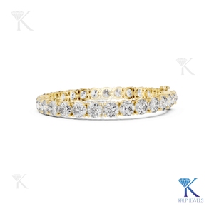 4.70 mm Lab Grown Diamond Tennis Bracelet Brilliant Cut 4 Prong 14K <b>Solid</b> <b>Gold</b> Fine Unisex Luxury Bridal Party Jewelry - Product Image 1
